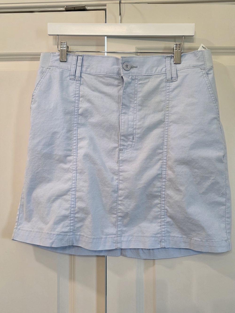 Light Blue Women's A-Line Skirt With Shorts Under